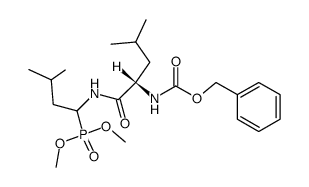 benzyl ((2S)-1-((1-(dimethoxyphosphoryl)-3-methylbutyl)amino)-4-methyl-1-oxopentan-2-yl)carbamate Structure