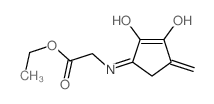 Glycine,N-(2,3-dihydroxy-4-methylene-2-cyclopenten-1-ylidene)-, ethyl ester结构式