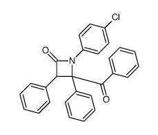 4-benzoyl-1-(4-chlorophenyl)-3,4-diphenylazetidin-2-one结构式