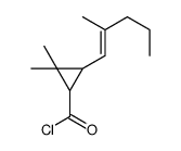 Cyclopropanecarbonyl chloride, 2,2-dimethyl-3-(2-methyl-1-pentenyl)- (9CI) Structure