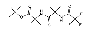 N-trifluoroacetyl-α-aminoisobutyryl-α-aminoisobutyric acid tert-butyl ester Structure