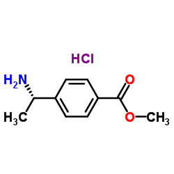 (S)-4-(1-aminoethyl)-benzoic acid methyl ester hydrochloride structure