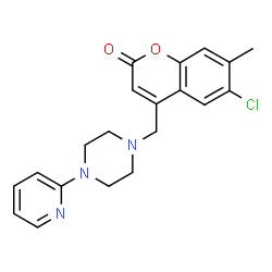 6-chloro-7-methyl-4-{[4-(pyridin-2-yl)piperazin-1-yl]methyl}-2H-chromen-2-one Structure