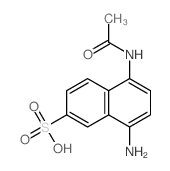 2-Naphthalenesulfonicacid, 5-(acetylamino)-8-amino- Structure