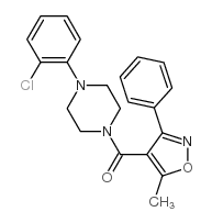 Methanone, [4-(2-chlorophenyl)-1-piperazinyl](5-methyl-3-phenyl-4-isoxazolyl)- Structure