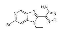 4-[6-bromo-1-ethyl-1H-imidazo[4,5-c]pyridin-2-yl]-1,2,5-oxadiazol-3-amine结构式