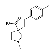 3-methyl-1-(4-methyl-phenethyl)-cyclopentanecarboxylic acid Structure