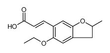 (2E)-3-(5-ETHOXY-2-METHYL-2,3-DIHYDRO-1-BENZOFURAN-6-YL)ACRYLIC ACID结构式
