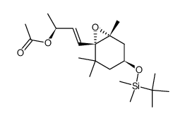 (S,E)-4-((1S,4S,6R)-4-((tert-butyldimethylsilyl)oxy)-2,2,6-trimethyl-7-oxabicyclo[4.1.0]heptan-1-yl)but-3-en-2-yl acetate Structure