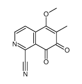 5-methoxy-6-methyl-7,8-dioxoisoquinoline-1-carbonitrile结构式