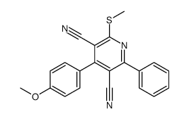 4-(4-methoxyphenyl)-2-methylsulfanyl-6-phenylpyridine-3,5-dicarbonitrile结构式