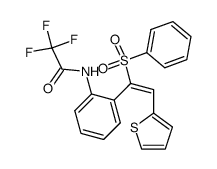 2,2,2-trifluoro-N-(2-(1-(phenylsulfonyl)-2-(thiophen-2-yl)vinyl)phenyl)acetamide结构式