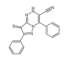 4,7-diphenyl-8-sulfanylidene-2H-pyrazolo[5,1-c][1,2,4]triazine-3-carbonitrile结构式