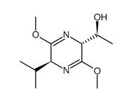 (3R,6S,1'S)-3-(1-Hydroxyethyl)-6-isopropyl-2,5-dimethoxy-3,6-dihydropyrazine Structure