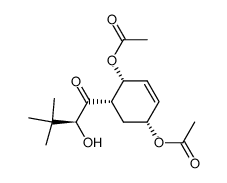 (1R,4R,5S)-5-((S)-2-hydroxy-3,3-dimethylbutanoyl)cyclohex-2-ene-1,4-diyl diacetate结构式