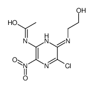 N-[5-chloro-6-(2-hydroxyethylamino)-3-nitropyrazin-2-yl]acetamide结构式