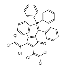 2-(phenyl(triphenyl-l5-phosphanylidene)methyl)-4,5-bis(1,2,2-trichlorovinyl)-3H-pyrrol-3-one Structure