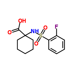 1-{[(2-Fluorophenyl)sulfonyl]amino}cyclohexanecarboxylic acid Structure