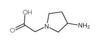 (3-氨基-1-吡咯烷)-乙酸结构式