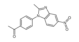 1-[4-(2-methyl-5-nitrobenzimidazol-1-yl)phenyl]ethanone结构式