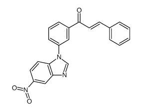 1-[3-(5-nitrobenzimidazol-1-yl)phenyl]-3-phenylprop-2-en-1-one Structure