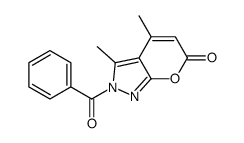 2-benzoyl-3,4-dimethylpyrano[2,3-c]pyrazol-6-one Structure