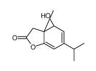 (3aS,4S)-4-hydroxy-3a-methyl-6-propan-2-yl-3,4-dihydro-1-benzofuran-2-one结构式