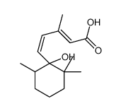 5-(1-hydroxy-2,2,6-trimethylcyclohexyl)-3-methylpenta-2,4-dienoic acid Structure