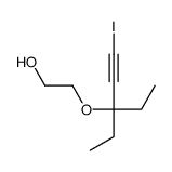 2-(3-ethyl-1-iodopent-1-yn-3-yl)oxyethanol结构式