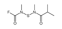 N-methyl-N-[methyl(2-methylpropanoyl)amino]sulfanylcarbamoyl fluoride Structure