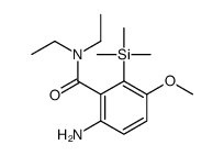 6-amino-N,N-diethyl-3-methoxy-2-trimethylsilylbenzamide结构式