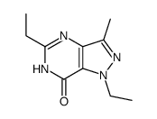 1,5-diethyl-3-methyl-4H-pyrazolo[4,3-d]pyrimidin-7-one结构式