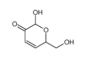 2H-Pyran-3(6H)-one, 2-hydroxy-6-(hydroxymethyl) Structure