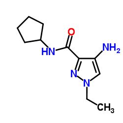 4-AMINO-1-ETHYL-1 H-PYRAZOLE-3-CARBOXYLIC ACID CYCLOPENTYLAMIDE structure