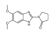 1-(5,6-dimethoxy-1H-benzimidazol-2-yl)pyrrolidin-2-one Structure