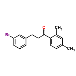 3-(3-Bromophenyl)-1-(2,4-dimethylphenyl)-1-propanone Structure