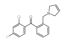2-CHLORO-4-FLUORO-2'-(3-PYRROLINOMETHYL) BENZOPHENONE Structure