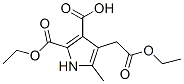 1H-Pyrrole-2,3-dicarboxylic acid,4-(2-ethoxy-2-oxoethyl)-5-methyl-,2-ethyl ester结构式