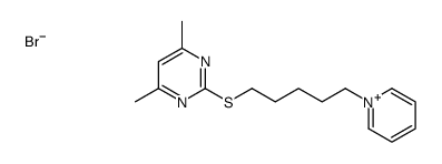 4,6-dimethyl-2-(5-pyridin-1-ium-1-ylpentylsulfanyl)pyrimidine,bromide Structure