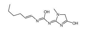 1-hex-1-enyl-3-(3-methyl-5-oxo-4H-imidazol-2-yl)urea Structure