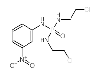 N-bis(2-chloroethylamino)phosphoryl-3-nitro-aniline结构式