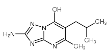 2-amino-5-methyl-6-(2-methylpropyl)-1H-[1,2,4]triazolo[1,5-a]pyrimidin-7-one结构式