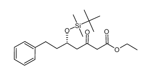 ethyl (S)-5-((tert-butyldimethylsilyl)oxy)-3-oxo-7-phenylheptanoate Structure