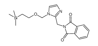 2-((1-((2-(trimethylsilyl)ethoxy)methyl)-1H-imidazole-2-yl)methyl)isoindoline-1,3-dione结构式