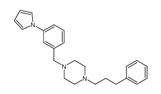 1-(3-phenylpropyl)-4-[(3-pyrrol-1-ylphenyl)methyl]piperazine结构式