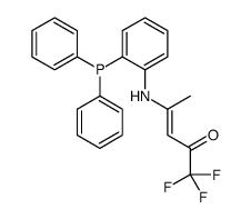 4-(2-diphenylphosphanylanilino)-1,1,1-trifluoropent-3-en-2-one结构式