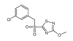 5-[(3-chlorophenyl)methylsulfonyl]-3-methoxy-1,2,4-thiadiazole Structure
