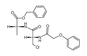 PhO-CH2CO-D-Ala(βCl)-D-Ala-OBzl结构式