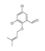 3,5-dichloro-2-(3-methylbut-2-enoxy)benzaldehyde Structure