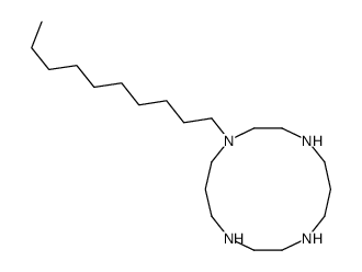 1-decyl-1,4,8,11-tetrazacyclotetradecane结构式